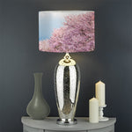 Mount Fuji And Cherry Blossom Print Drum Lamp Shade