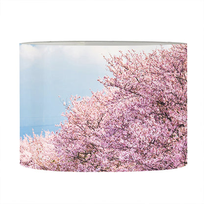 Mount Fuji And Cherry Blossom Print Drum Lamp Shade