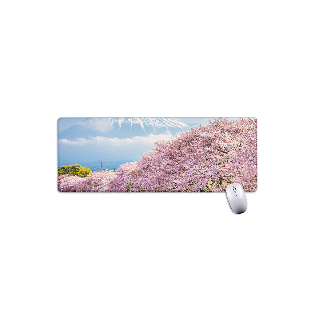 Mount Fuji And Cherry Blossom Print Extended Mouse Pad