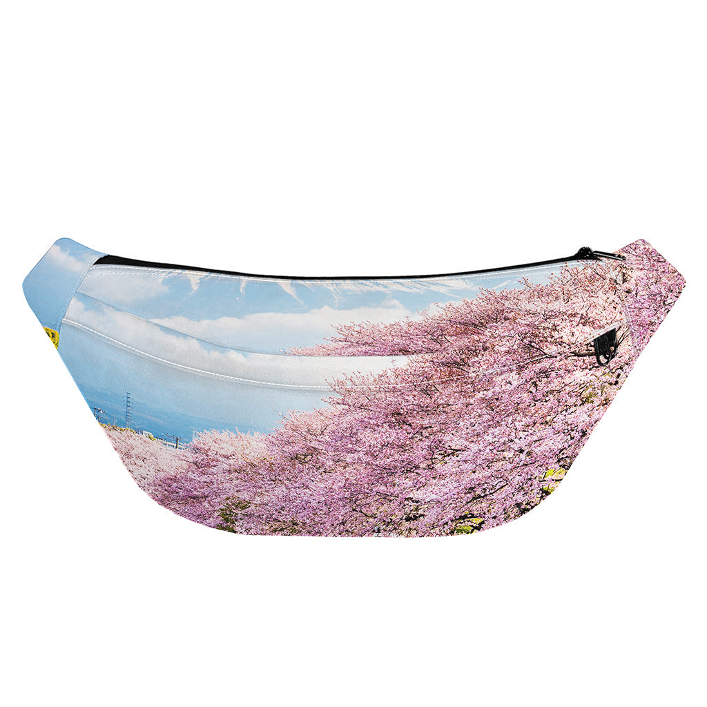 Mount Fuji And Cherry Blossom Print Fanny Pack