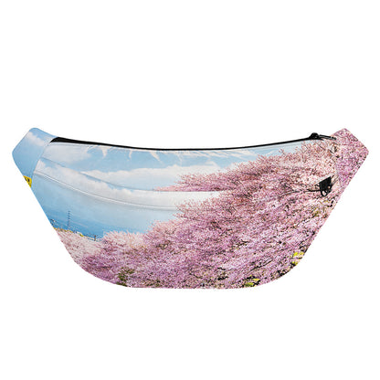 Mount Fuji And Cherry Blossom Print Fanny Pack