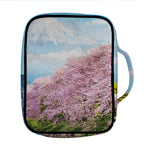 Mount Fuji And Cherry Blossom Print Front Pocket Bible Bag