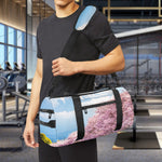 Mount Fuji And Cherry Blossom Print Gym Bag