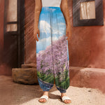 Mount Fuji And Cherry Blossom Print Harem Pants