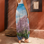 Mount Fuji And Cherry Blossom Print Harem Pants