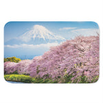 Mount Fuji And Cherry Blossom Print Indoor Door Mat