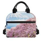 Mount Fuji And Cherry Blossom Print Insulated Lunch Bag