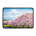 Mount Fuji And Cherry Blossom Print Kitchen Mat