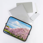 Mount Fuji And Cherry Blossom Print Laptop Sleeve