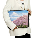 Mount Fuji And Cherry Blossom Print Laptop Sleeve