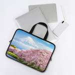 Mount Fuji And Cherry Blossom Print Laptop Sleeve With Handle