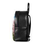 Mount Fuji And Cherry Blossom Print Leather Backpack