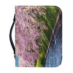 Mount Fuji And Cherry Blossom Print Leather Bible Cover