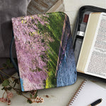 Mount Fuji And Cherry Blossom Print Leather Bible Cover