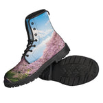 Mount Fuji And Cherry Blossom Print Backpack