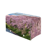 Mount Fuji And Cherry Blossom Print Leather Tissue Box Cover