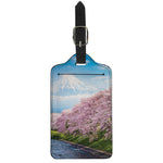 Mount Fuji And Cherry Blossom Print Luggage Tag