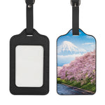 Mount Fuji And Cherry Blossom Print Luggage Tag