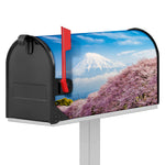 Mount Fuji And Cherry Blossom Print Mailbox Cover