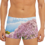 Mount Fuji And Cherry Blossom Print Men's Short Boxer Briefs