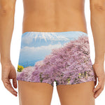 Mount Fuji And Cherry Blossom Print Men's Short Boxer Briefs