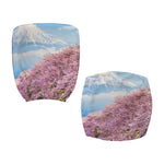 Mount Fuji And Cherry Blossom Print Office Chair Cover
