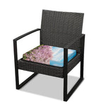 Mount Fuji And Cherry Blossom Print Outdoor Seat Cushion Cover