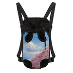 Mount Fuji And Cherry Blossom Print Pet Carrier Backpack