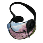 Mount Fuji And Cherry Blossom Print Pet Sling Carrier