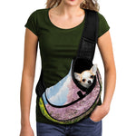 Mount Fuji And Cherry Blossom Print Pet Sling Carrier