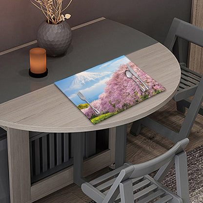 Mount Fuji And Cherry Blossom Print Placemat