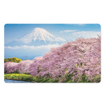 Mount Fuji And Cherry Blossom Print Polyester Doormat