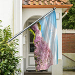 Mount Fuji And Cherry Blossom Print Polyester Flag