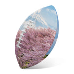 Mount Fuji And Cherry Blossom Print Rugby Ball