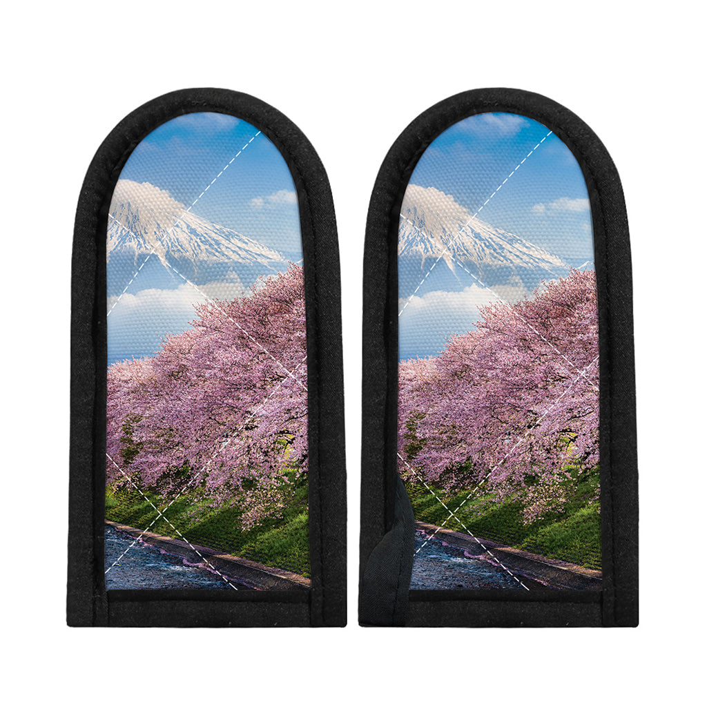 Mount Fuji And Cherry Blossom Print Skillet Handle Cover