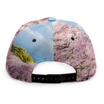 Mount Fuji And Cherry Blossom Print Snapback Cap