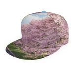 Mount Fuji And Cherry Blossom Print Snapback Cap