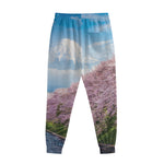 Mount Fuji And Cherry Blossom Print Sweatpants