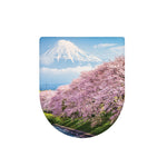 Mount Fuji And Cherry Blossom Print Toilet Lid Cover