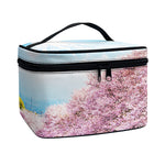 Mount Fuji And Cherry Blossom Print Travel Makeup Bag