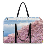 Mount Fuji And Cherry Blossom Print Utility Tote Bag