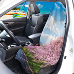 Mount Fuji And Cherry Blossom Print Waterproof Car Seat Cover