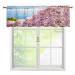 Mount Fuji And Cherry Blossom Print Window Valance