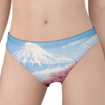 Mount Fuji And Cherry Blossom Print Women's Panties