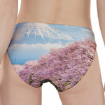 Mount Fuji And Cherry Blossom Print Women's Panties