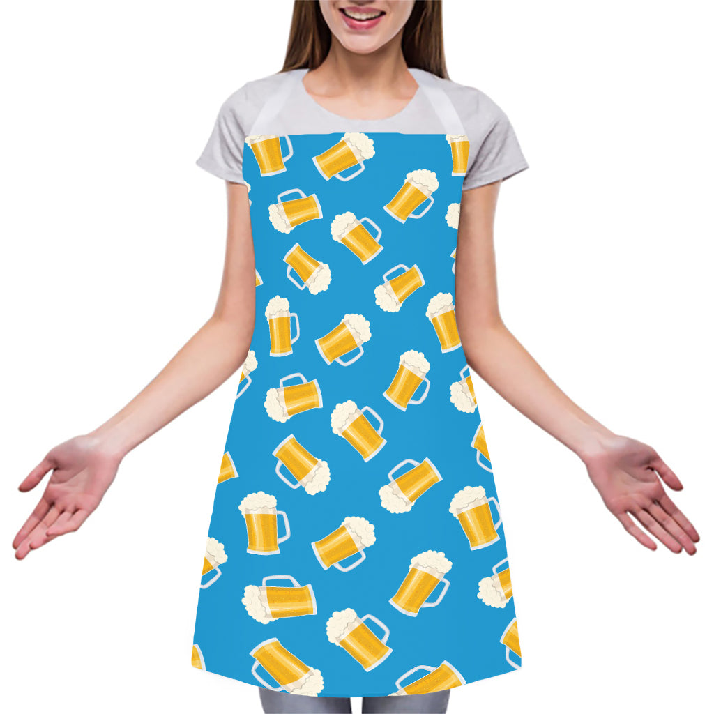 Mug Of Beer Pattern Print Adjustable Apron