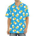 Mug Of Beer Pattern Print Aloha Shirt