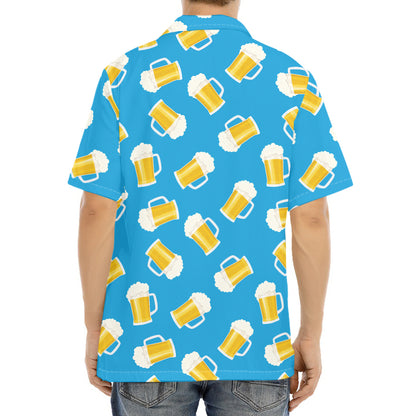 Mug Of Beer Pattern Print Aloha Shirt