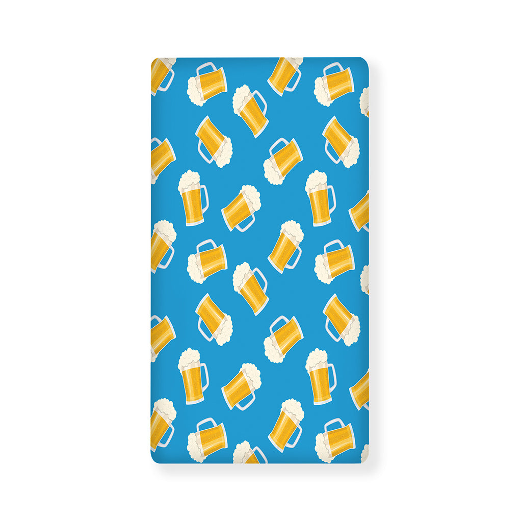 Mug Of Beer Pattern Print Baby Crib Sheet