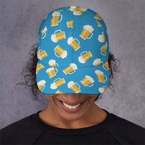 Mug Of Beer Pattern Print Baseball Cap